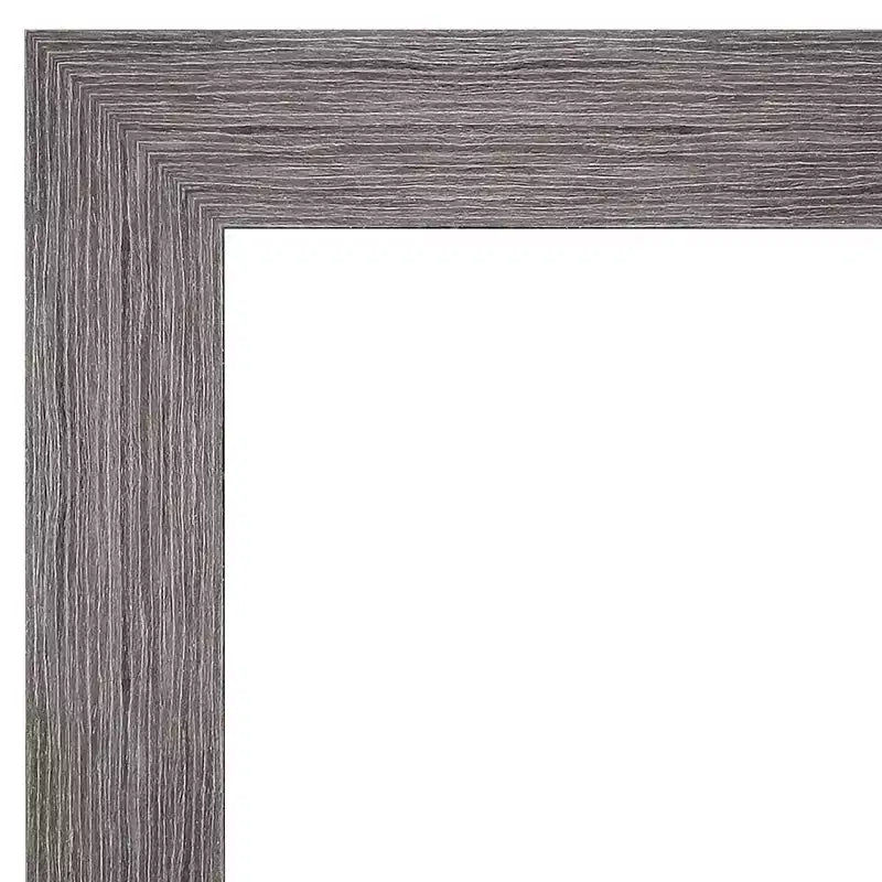 20"x54" Full Length Over-the-Door Mirror with Gray Pinstripe Frame
