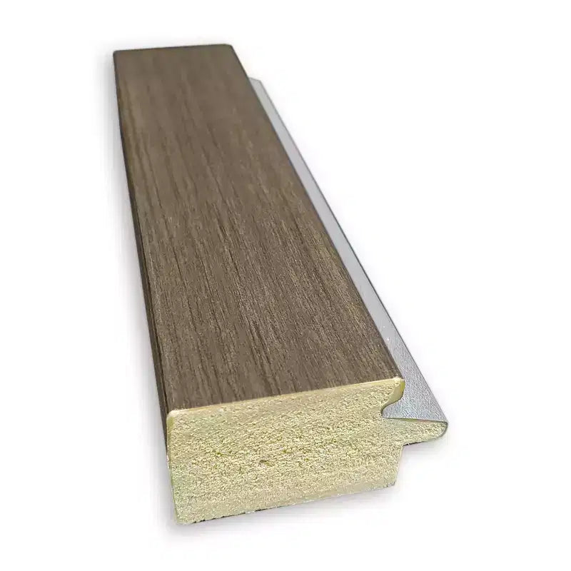 31"x25" Non-Beveled Wall Mirror with Brown Narrow Frame
