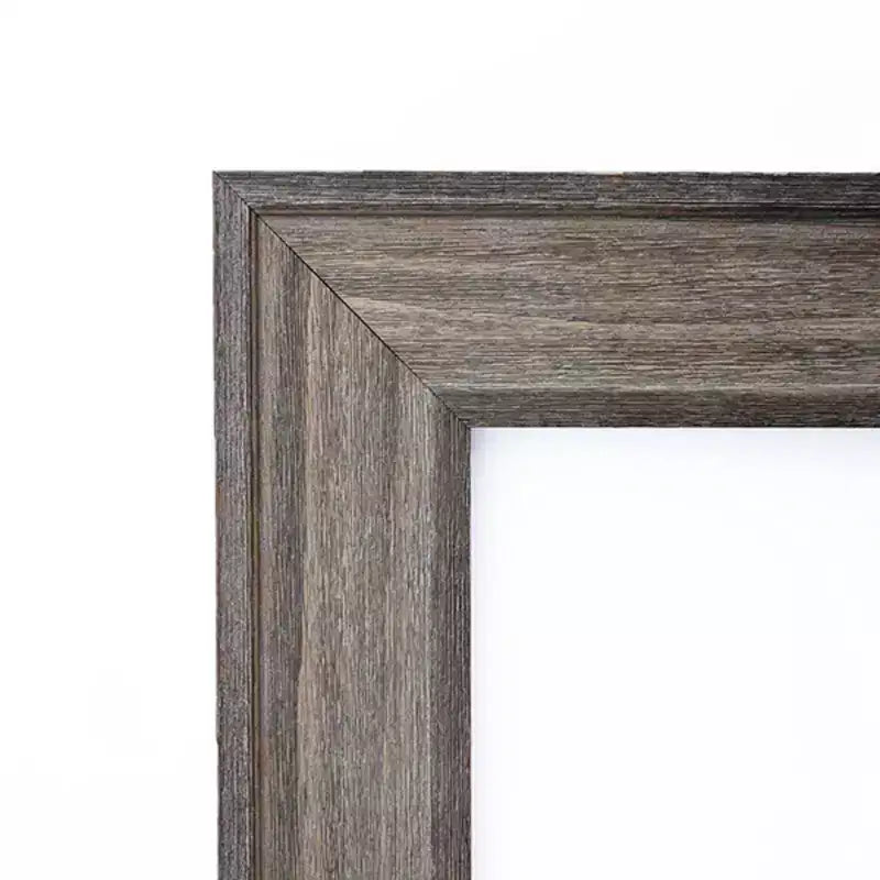 33"x27" Non-Beveled Wall Mirror with Country Barnwood Frame