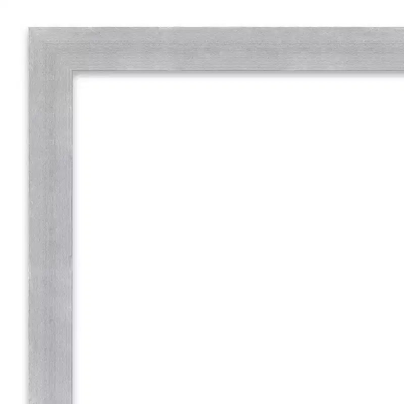 20"x26" Non-Beveled Bathroom Wall Mirror with Brushed Nickel Narrow Frame