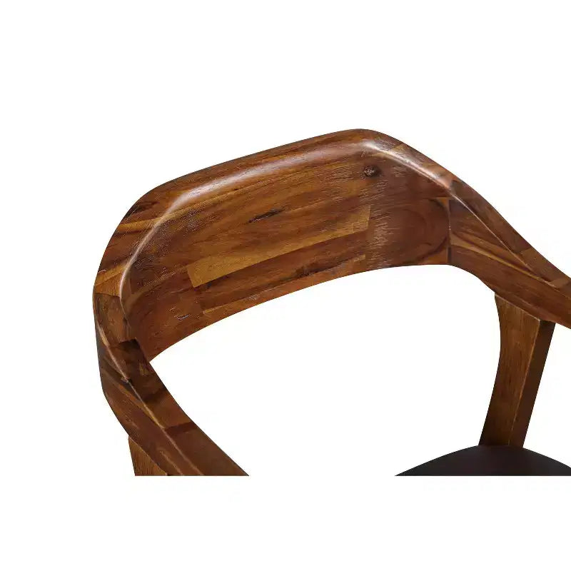 29" Faux Leather Stationary Barstool with Eco-Friendly Wood Frame