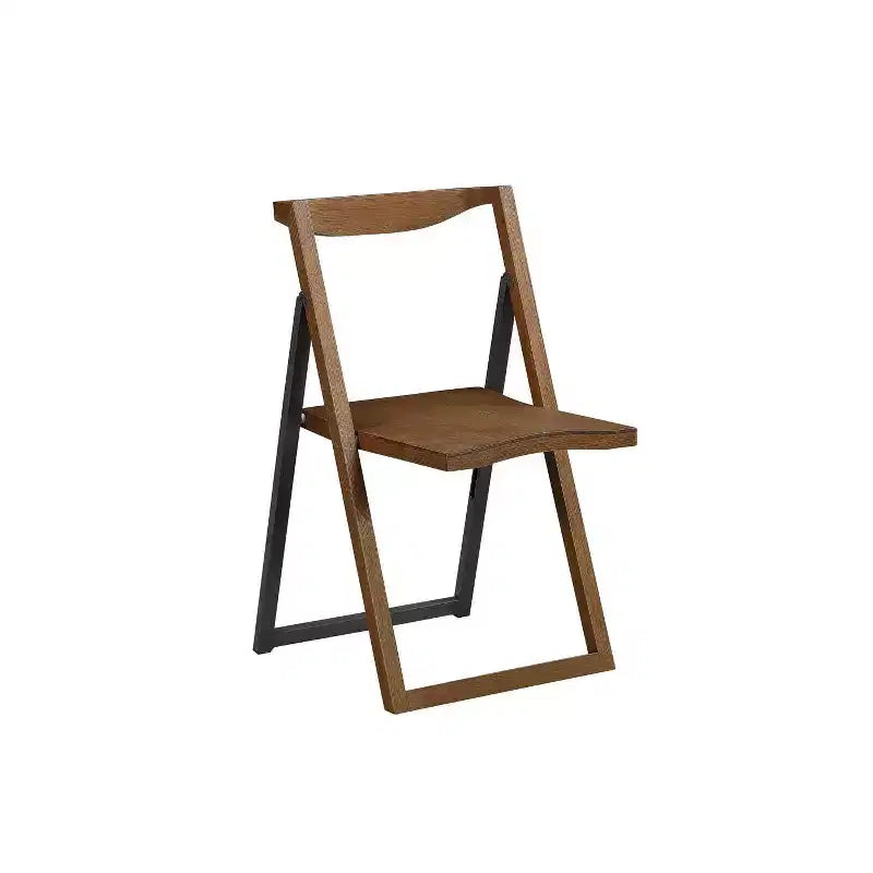 2-Pack Scandinavian Folding Chair in Wire Brush Chestnut