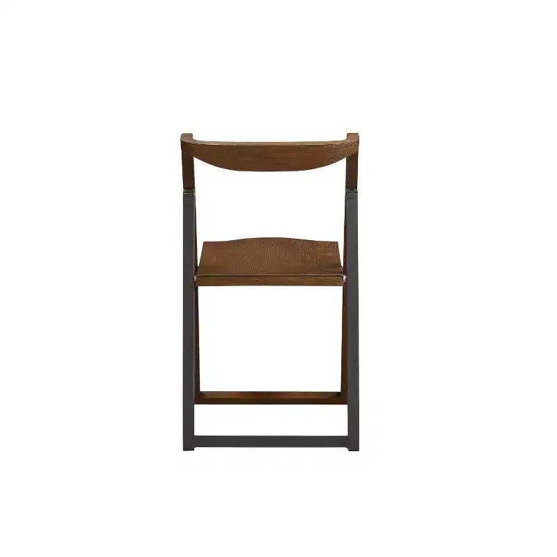 2-Pack Scandinavian Folding Chair in Wire Brush Chestnut