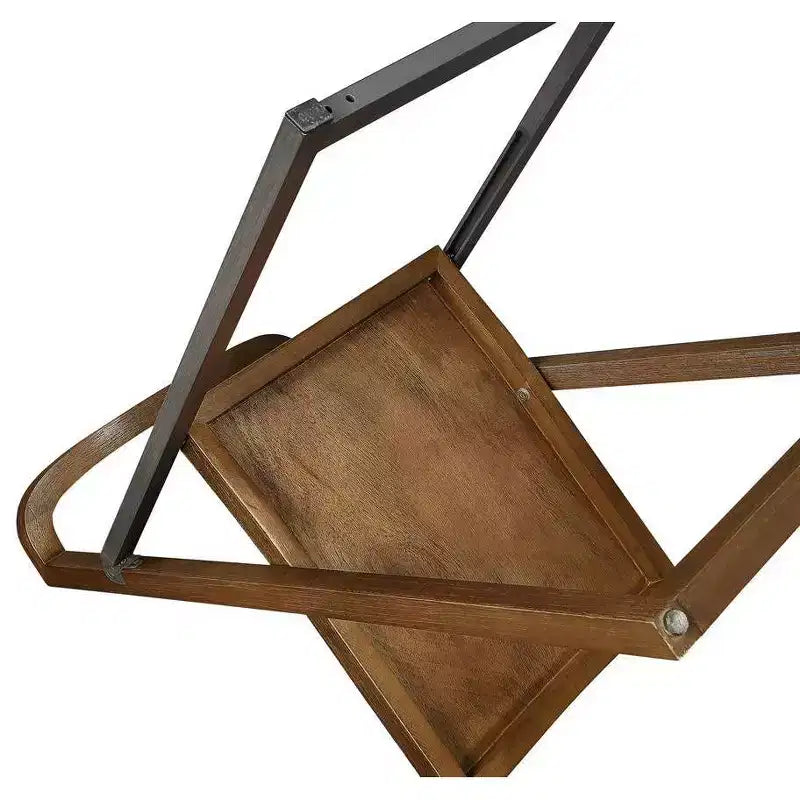 2-Pack Scandinavian Folding Chair in Wire Brush Chestnut