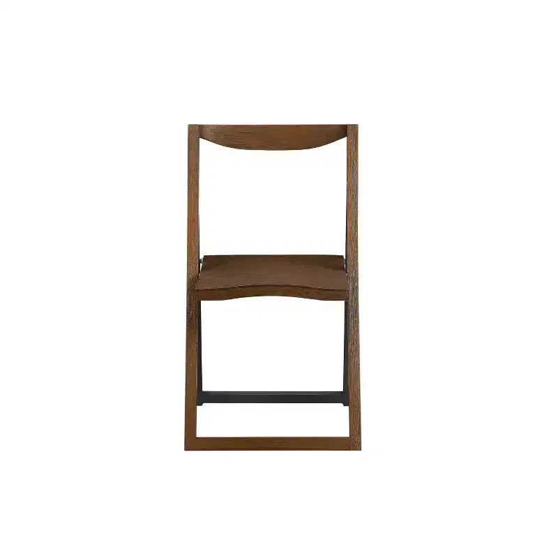 2-Pack Scandinavian Folding Chair in Wire Brush Chestnut