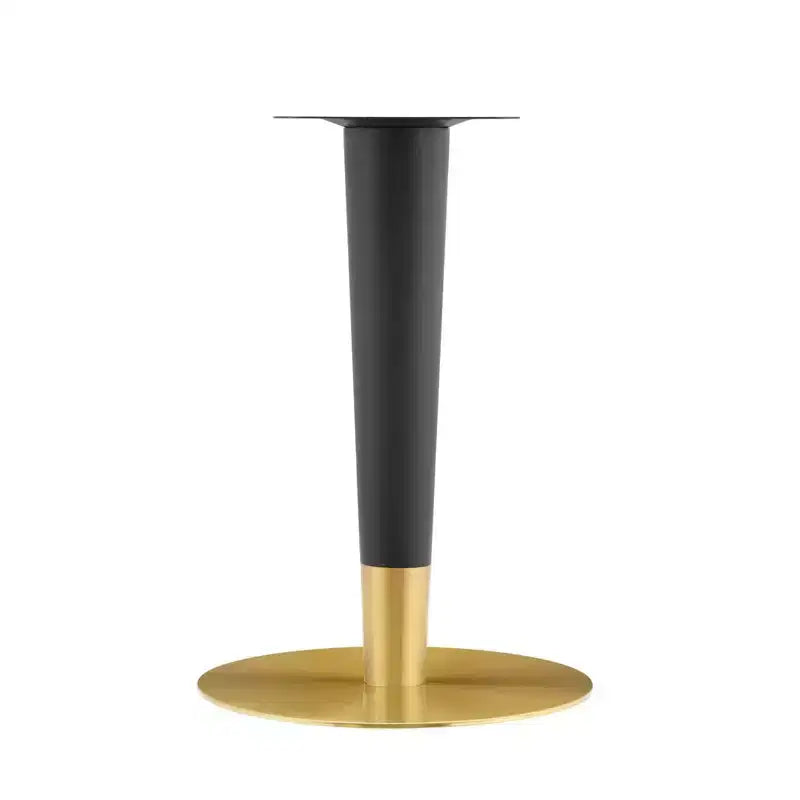 36" Round Artificial Marble Dining Table with Gold Pedestal Base
