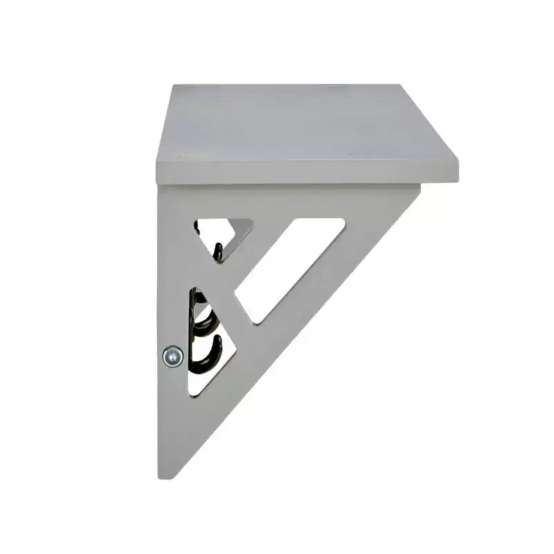 36" Wall-Mount Coat Hook with Shelf in Gray