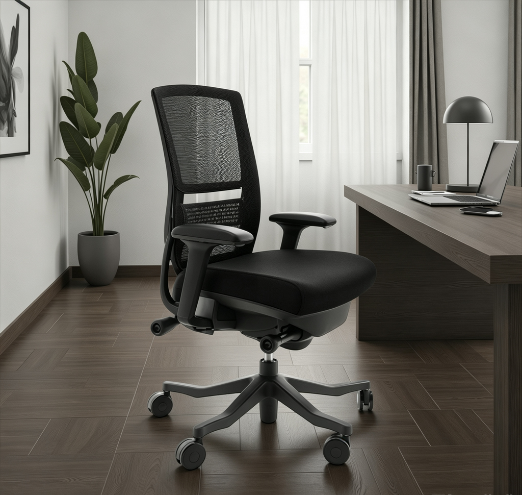 Fauteuil de bureau ergonomique 24h/24, 7j/7 avec siège coulissant et soutien lombaire réglable, capacité de 136 kg