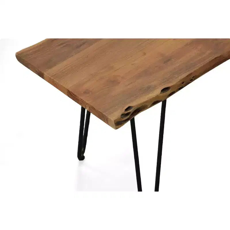 Live Edge Coffee Table / Bench with Gold Hairpin Legs