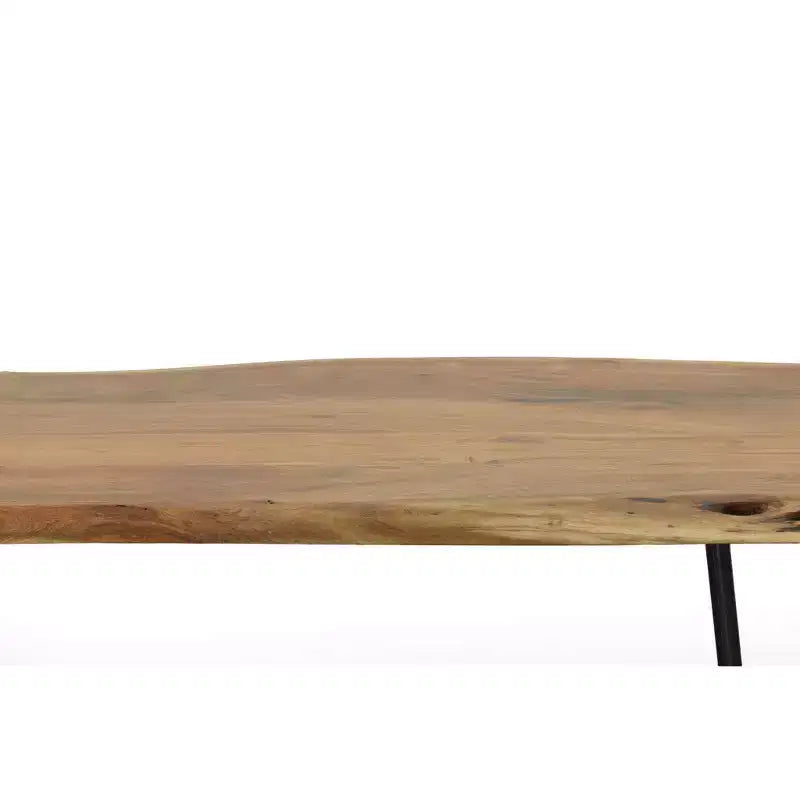 Live Edge Coffee Table / Bench with Gold Hairpin Legs