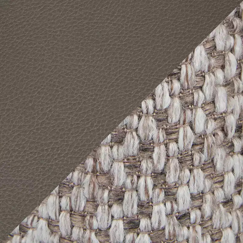 Contemporary Braided Fabric Accent Chair with Black Metal Legs