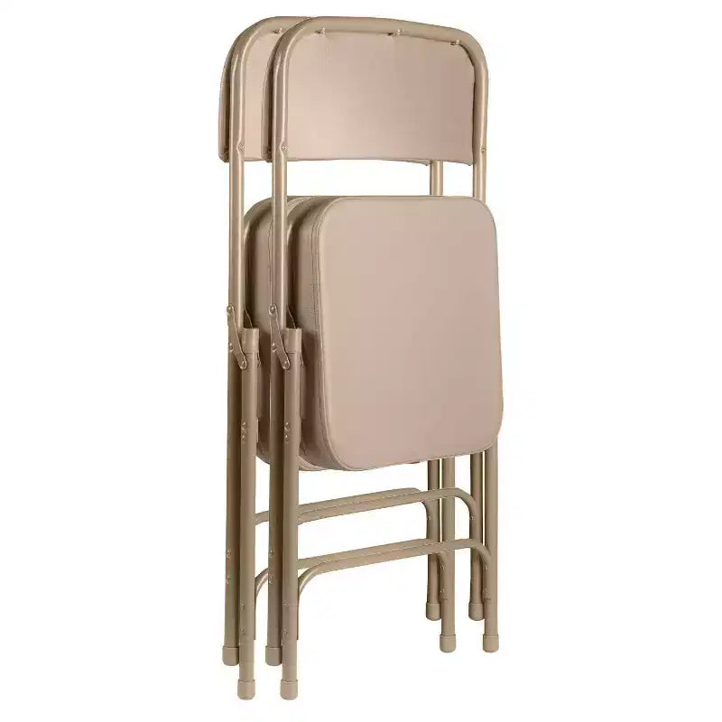 Set of 2 Premium Vinyl Padded Folding Chairs