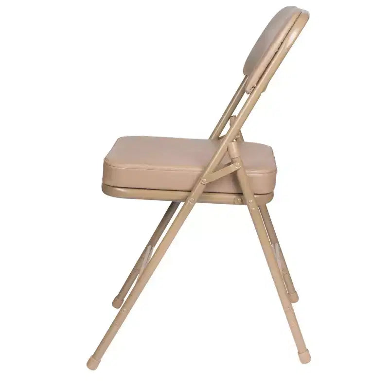 Set of 2 Premium Vinyl Padded Folding Chairs