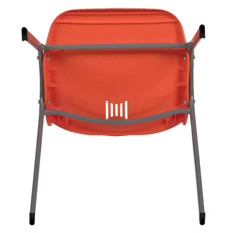 880 lb Capacity Ergonomic Shell Stack Chair with Metal Frame