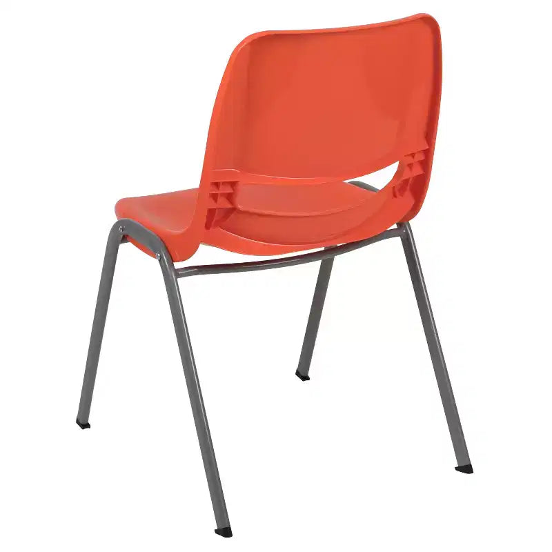 880 lb Capacity Ergonomic Shell Stack Chair with Metal Frame