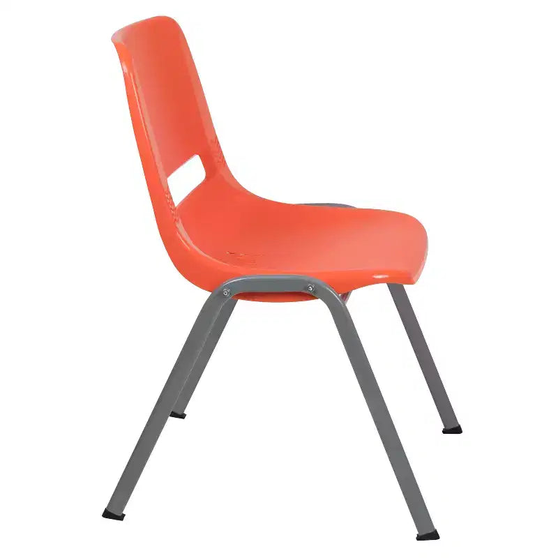 880 lb Capacity Ergonomic Shell Stack Chair with Metal Frame