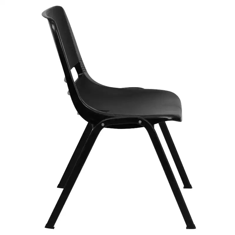 880 lb Capacity Ergonomic Shell Stack Chair with Metal Frame