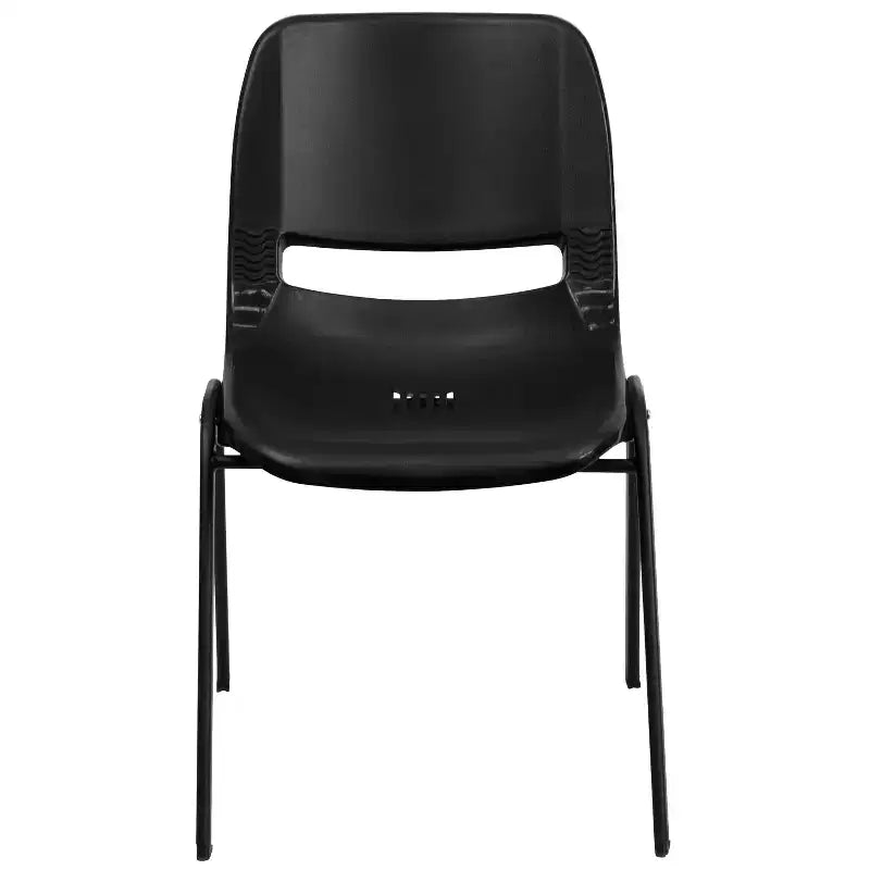 880 lb Capacity Ergonomic Shell Stack Chair with Metal Frame