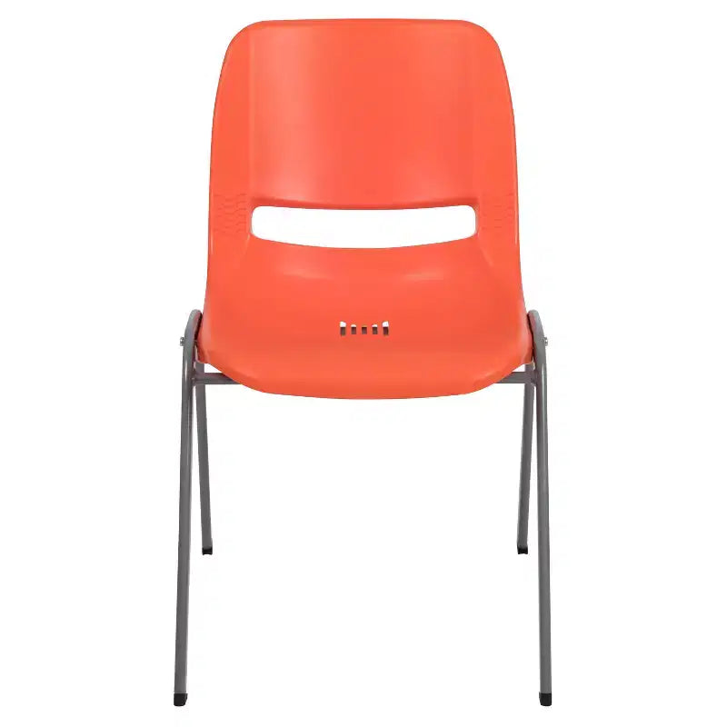 880 lb Capacity Ergonomic Shell Stack Chair with Metal Frame