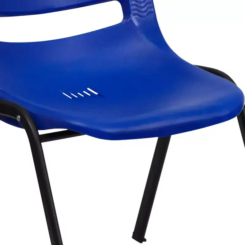 880 lb Capacity Ergonomic Shell Stack Chair with Metal Frame