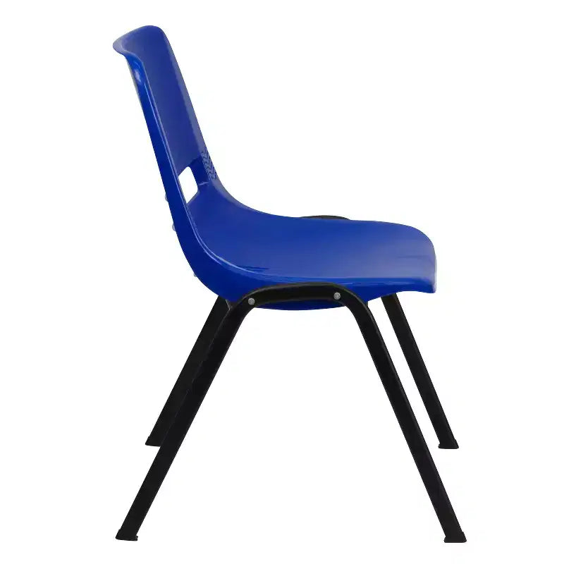 880 lb Capacity Ergonomic Shell Stack Chair with Metal Frame