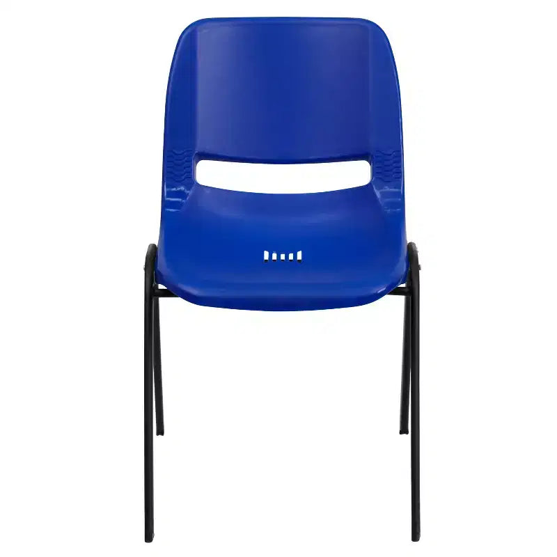 880 lb Capacity Ergonomic Shell Stack Chair with Metal Frame