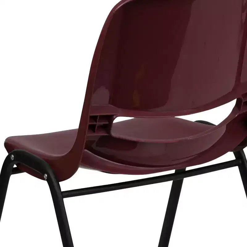 880 lb Capacity Ergonomic Shell Stack Chair with Metal Frame