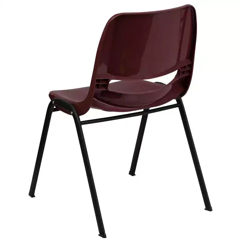 880 lb Capacity Ergonomic Shell Stack Chair with Metal Frame