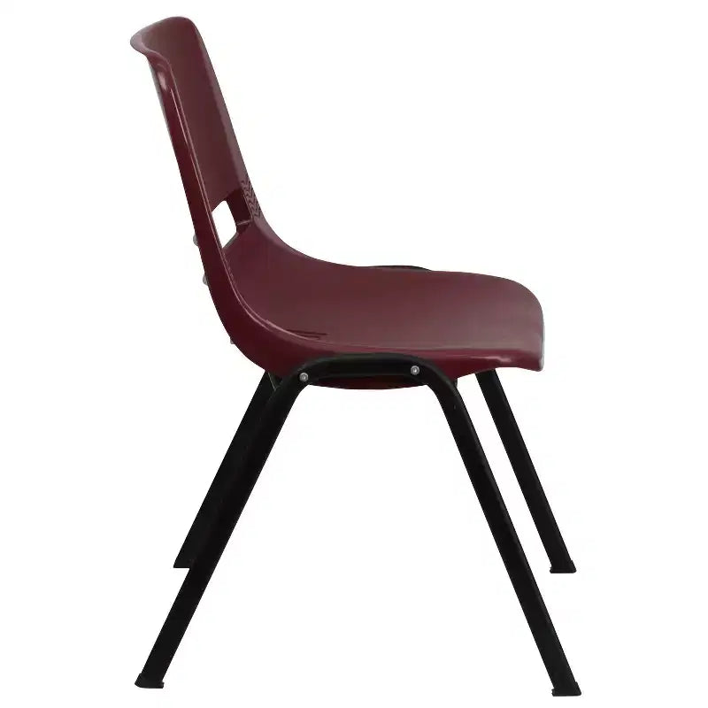 880 lb Capacity Ergonomic Shell Stack Chair with Metal Frame