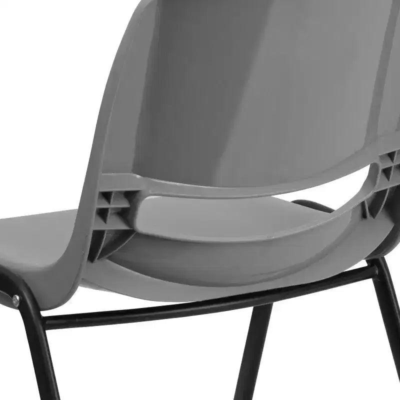 880 lb Capacity Ergonomic Shell Stack Chair with Metal Frame
