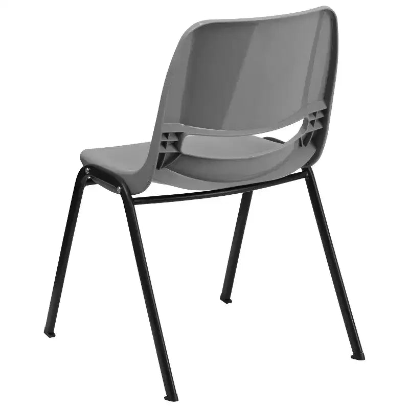 880 lb Capacity Ergonomic Shell Stack Chair with Metal Frame