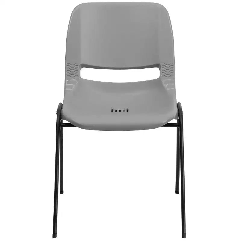 880 lb Capacity Ergonomic Shell Stack Chair with Metal Frame