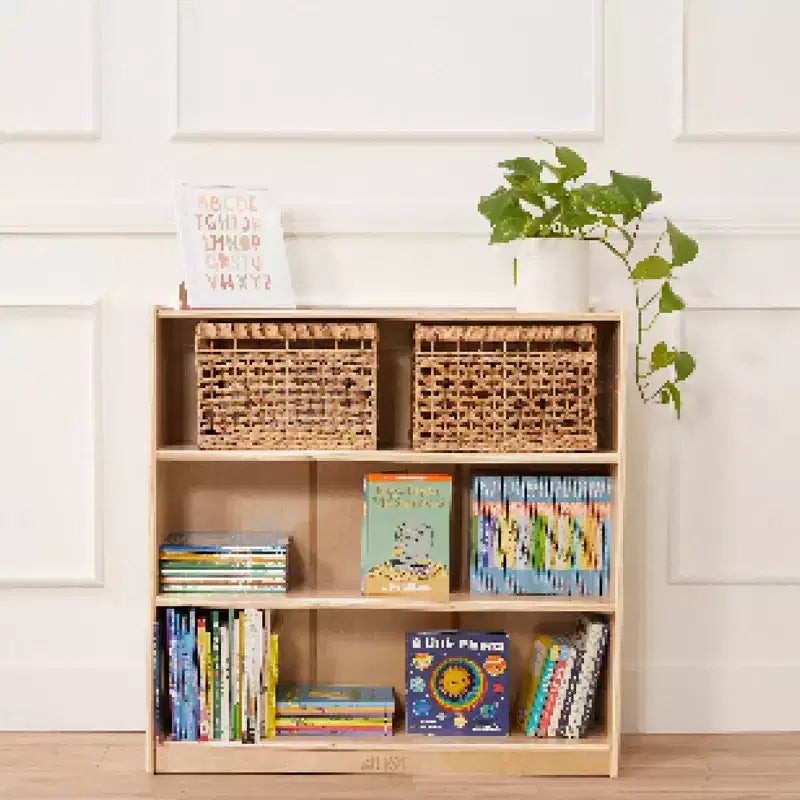 36" Wooden Classic Bookcase with 3 Adjustable Shelves