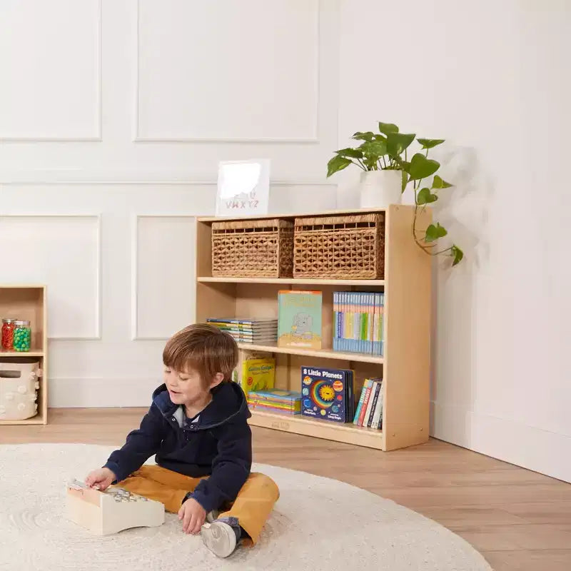 36" Wooden Classic Bookcase with 3 Adjustable Shelves