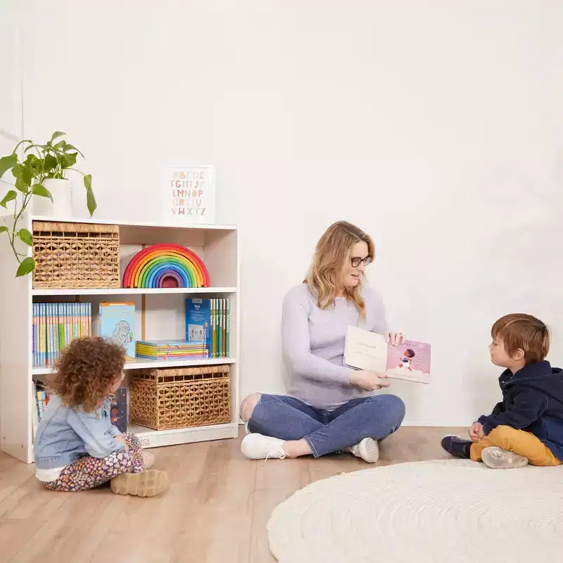 36" Wooden Classic Bookcase with 3 Adjustable Shelves