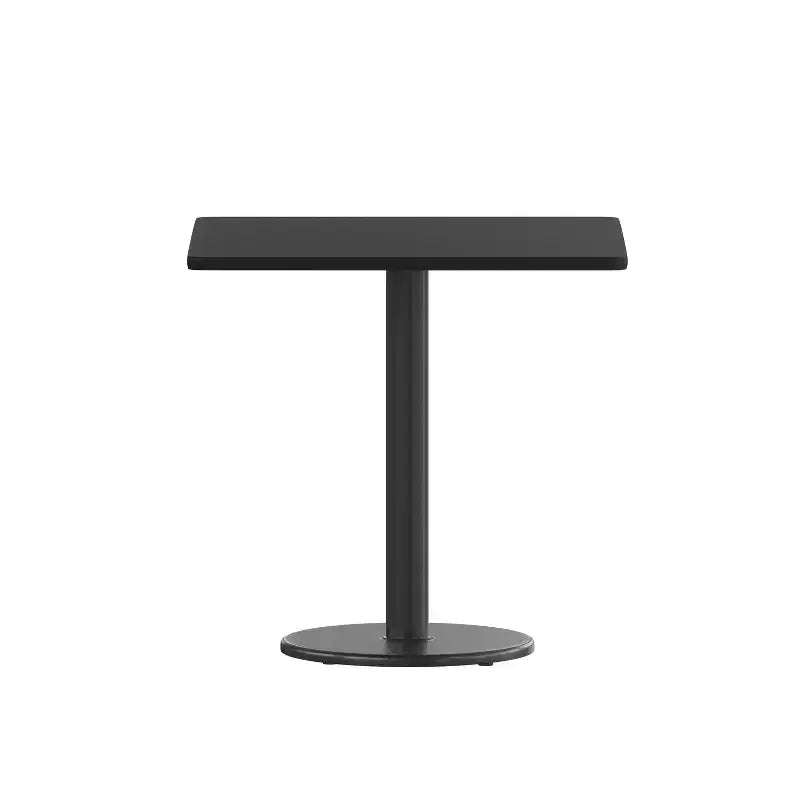 30" Square Laminate Dining Table with 18" Round Cast Iron Base