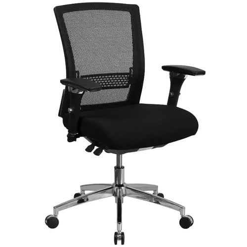 Emma and Oliver 24/7 300 lb. Rated Seat Slider Ergonomic Office Chair with Adjustable Lumbar
