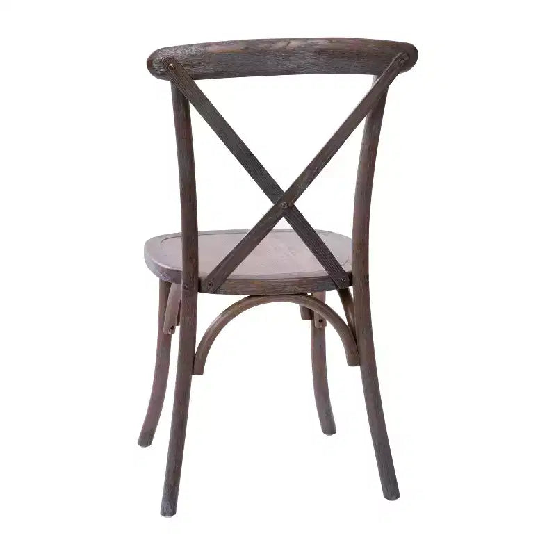 2-Pack X-Back Dining Chair in Driftwood Finish