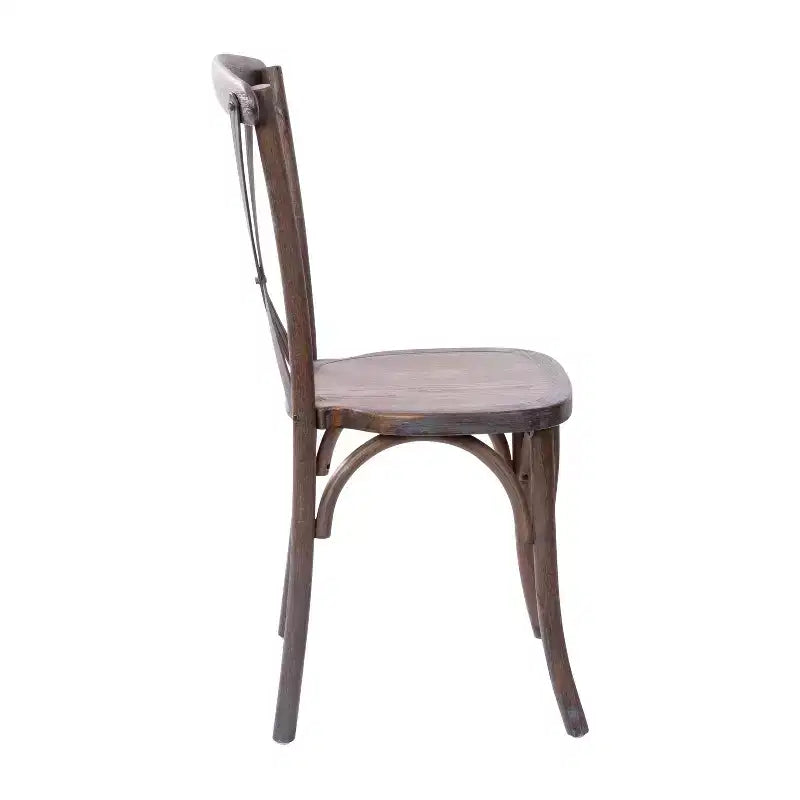 2-Pack X-Back Dining Chair in Driftwood Finish