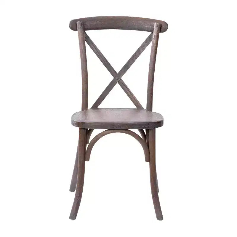 2-Pack X-Back Dining Chair in Driftwood Finish