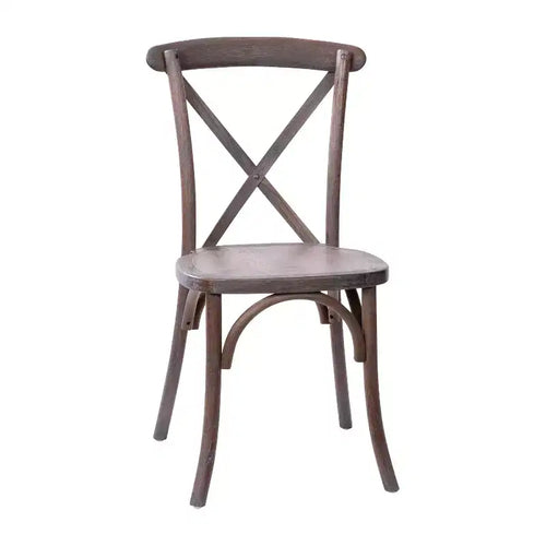 2-Pack X-Back Dining Chair in Driftwood Finish