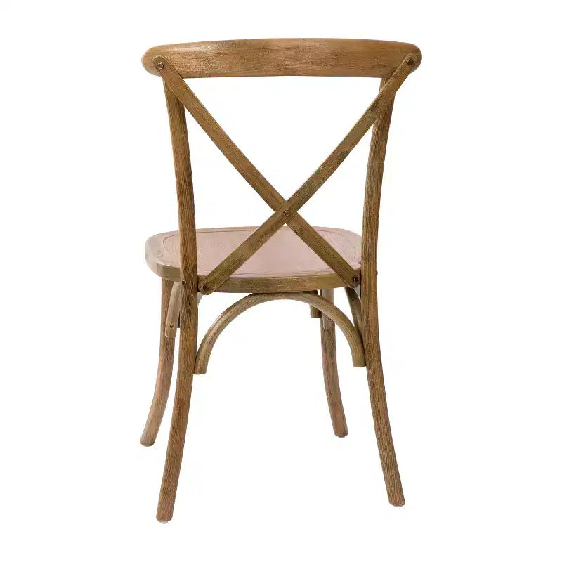 2-Pack X-Back Dining Chair in Driftwood Finish