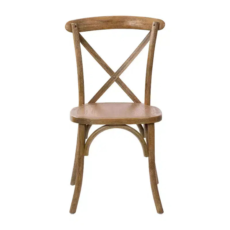 2-Pack X-Back Dining Chair in Driftwood Finish