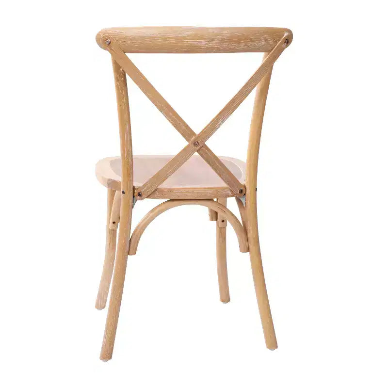 2-Pack X-Back Dining Chair in Driftwood Finish