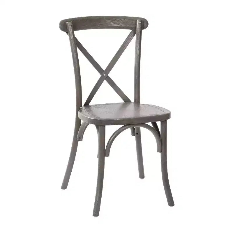 2-Pack X-Back Dining Chair in Driftwood Finish