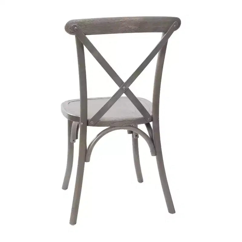 2-Pack X-Back Dining Chair in Driftwood Finish