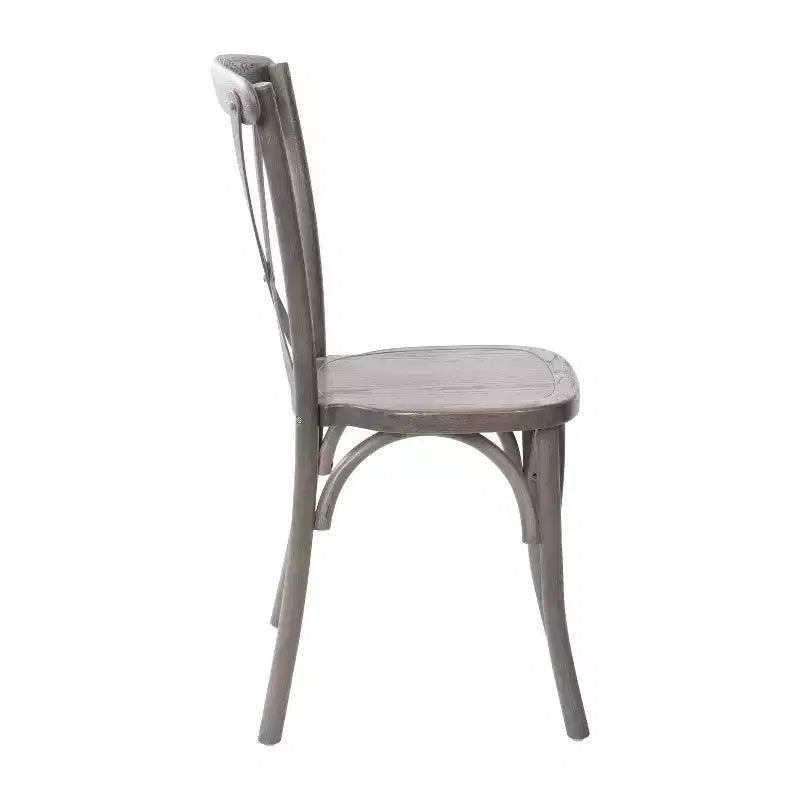 2-Pack X-Back Dining Chair in Driftwood Finish