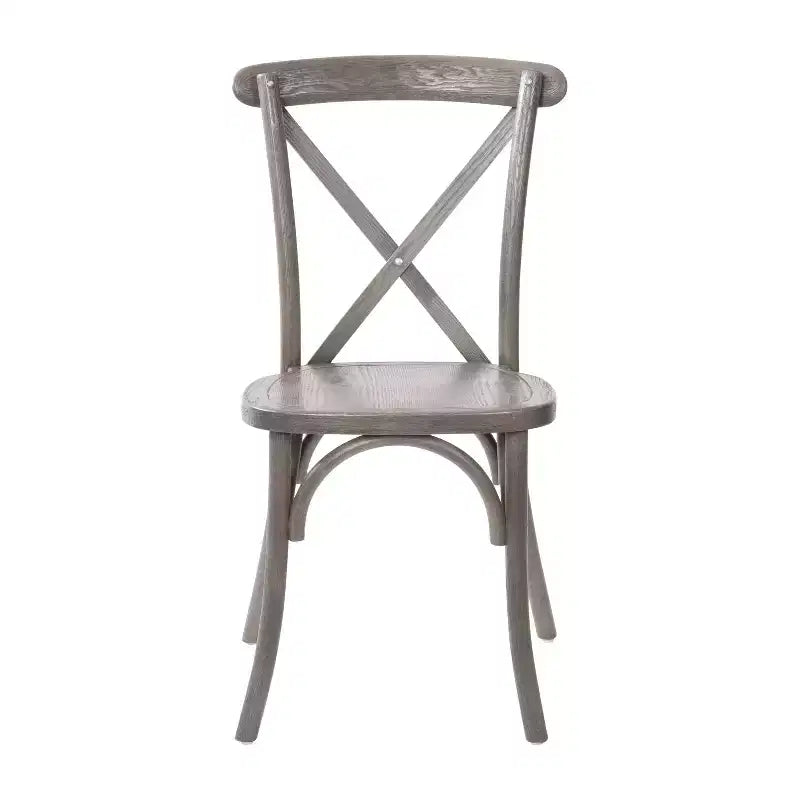 2-Pack X-Back Dining Chair in Driftwood Finish
