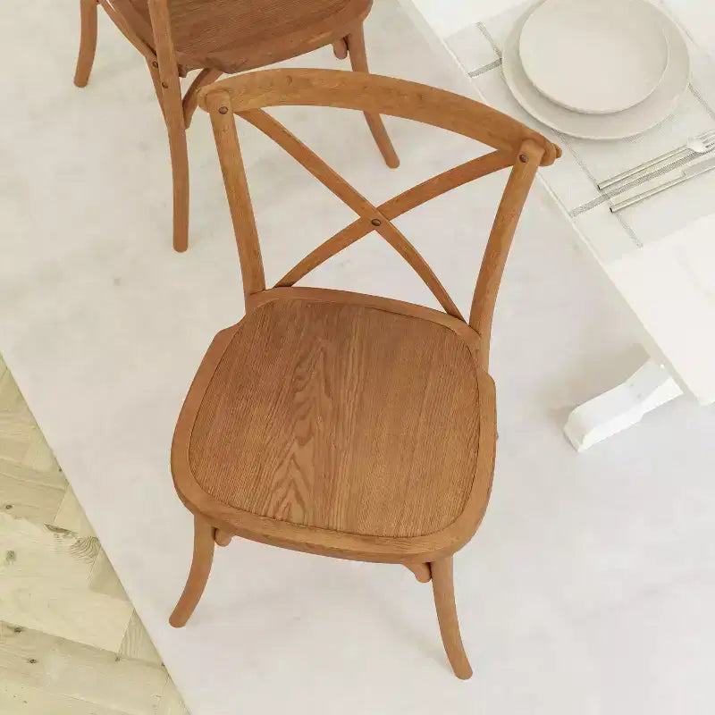 2-Pack X-Back Dining Chair in Driftwood Finish