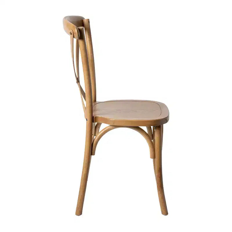 2-Pack X-Back Dining Chair in Driftwood Finish